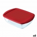 Rectangular Lunchbox with Lid Pyrex Cook & Store Rectangular 1 L Red Glass (6 Units)