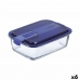 Tepelný obedár Luminarc Easy Box Modrá Sklo (6 kusov) (1,22 L)