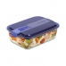 Hermetisk madkasse Luminarc Easy Box Blå Glas (6 enheder) (1,22 L)