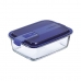 Ερμητικό Κουτί Γεύματος Luminarc Easy Box Μπλε Γυαλί (x6) (1,22 L)