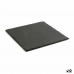 Slate Effect Ceramic Tray Quid Gastro Fun Black (25 x 25 cm) (12 Units)