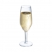Set of cups Arcoroc Silhouette Champagne Transparent Glass 180 ml (6 Units)