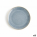 Flacher Teller Ariane Terra Blau aus Keramik Ø 21 cm (12 Stück)
