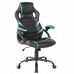 Irodai szék fejtámlával DKD Home Decor Kék Fekete 66 x 63 x 120 cm