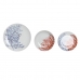 Set Nádobí DKD Home Decor Modrý Fuchsiová Porcelán Korálová 18 Kusy 27 x 27 x 3 cm