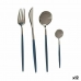 Cutlery Set Grey Silver Stainless steel (12 Units)