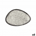 Litteä Lautanen Ariane Rock Kolmikulmainen Musta Keraminen Ø 29 cm (6 osaa)