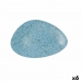 Flad Plade Ariane Oxide Trekantet Blå Keramik Ø 29 cm (6 enheder)