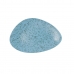Flat plate Ariane Oxide Triangular Ceramic Blue (Ø 29 cm) (6 Units)