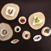 Skål Ariane Alaska Blad Mini Keramik Vit (10 x 8 x 2,2 cm) (18 antal)