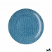 Plato Llano Ariane Ripple Cerámica Azul (25 cm) (6 Unidades)