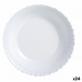 Flat plate Luminarc Feston White Glass (25 cm) (24 Units)