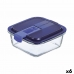 Hermetisk madkasse Luminarc Easy Box Blå Glas (760 ml) (6 enheder)