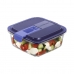 Lunchbox hermetisch Luminarc Easy Box Blau Glas (760 ml) (6 Stück)