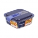 Fiambrera Hermética Luminarc Easy Box Azul Vidrio (760 ml) (6 Unidades)