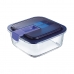 Ερμητικό Κουτί Γεύματος Luminarc Easy Box Μπλε Γυαλί (x6) (1,22 L)