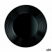 Plochá Mísa Luminarc Harena Negro Černý Sklo 25 cm (24 kusů)