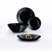 Flat plate Luminarc Harena Black Glass (25 cm) (24 Units)