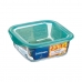 Viereckige Lunchbox mit Deckel Luminarc Keep'n Lagon 10 x 5,4 cm türkis 380 ml zweifarbig Glas (6 Stück)