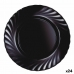 Плоска чиния Luminarc Trianon Black Черен Cтъкло Ø 24,5 cm (24 броя)