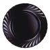 Plochý tanier Luminarc Trianon Black Čierna Sklo Ø 24,5 cm (24 kusov)