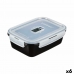 Херметическа Кутия за Обяд Luminarc Pure Box Черен 1,22 L Cтъкло (6 броя)