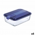 Hermetična Škatla za Malico Luminarc Easy Box Modra Steklo (6 kosov) (1,97 l)