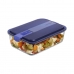 Cutie pentru prânz ermetică Luminarc Easy Box Albastru Sticlă (6 Unități) (1,97 l)