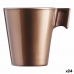 Mug Luminarc Flashy Light brown 80 ml Glass (24 Units)