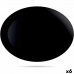 Servirni krožnik Luminarc Diwali Negro Črna Steklo 35 x 24 cm (6 kosov)