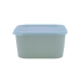 Kwadratowe pudełko na lunch z pokrywką Quid Inspira 1,3 L Kolor Zielony Plastikowy