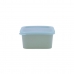 Квадратная коробочка для завтраков с крышкой Quid Inspira 430 ml Синий Пластик