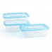 Set de Cutii pentru Prânz Quid Refresh 3 Piese Albastru Plastic