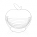 Fruit Bowl Versa White Apple Steel (24,5 x 29,5 x 30 cm)