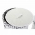 Korb für schmutzige Wäsche DKD Home Decor Weiß Satz Polyester Bambus (38 x 38 x 60 cm) (3 Stücke)