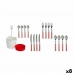 Cutlery Set Red Stainless steel (8 Units)