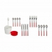 Cutlery Set Red Stainless steel (8 Units)