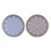 Nástěnné hodiny DKD Home Decor Modrý Vínový Hliník Moderní/jazz 30 x 4 x 30 cm (2 kusů)