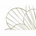 Veggklokke DKD Home Decor Blomster Gyllen Metall (57 x 4 x 57 cm)