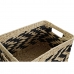 Basket set DKD Home Decor Black Light brown Natural Fibre Boho 41 x 30 x 23 cm 3 Pieces