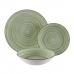 Namizni pribor Versa Artesia 18 Kosi Zelena Porcelan