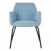 Chair DKD Home Decor Black Multicolour Sky blue 58 x 59 x 76 cm
