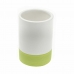 Tandbørsteholder Versa Hvid/Grøn Keramik (7 x 10,3 x 7 cm)