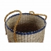 Basket set DKD Home Decor Orange Green Seagrass (35 x 22 x 46 cm) (2 pcs)