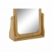 Oglindă cu Efect de Mărire DKD Home Decor Natural Bambus 21,7 x 5,5 x 21,5 cm