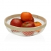 Fruit Bowl Versa White Metal Wood (25 x 7 x 25 cm)