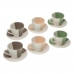 Set of Mugs with Saucers Versa Clara Ceramic 9 x 6,5 x 9 cm