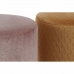 Repousa pés DKD Home Decor Laranja Cor de Rosa Dourado Madeira Metal Veludo Velvet 35 x 35 x 35 cm (2 Unidades)