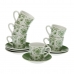 Set of 6 Cups with Plate Versa Amanda 90 ml Multicolour Porcelain