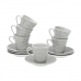 6 Piece Coffee Cup Set Versa Damasco Porcelain